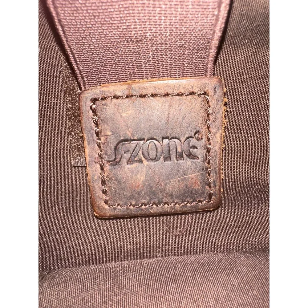 Vintage-Style S-Zone Brown Canvas Backpack Leather Straps & Buckle Closure